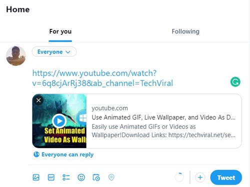 Deel de YouTube-videolink op Twitter