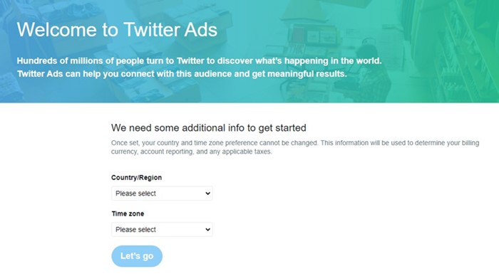 Gebruik een Twitter Ads-account